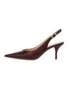 Potamy Pantofi slingback de piele intoarsa cu varf ascutit - Visiniu