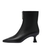 Potamy Premium Botine de piele cu varf ascutit - Negru