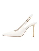 Potamy Premium Pantofi stiletto de piele cu varf ascutit - Alb