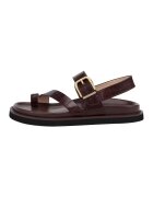 Potamy Sandale de piele cu catarama - Maro cognac