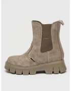 Primigi Ghete Chelsea impermeabile de piele intoarsa cu tehinologi Gore-Tex - Maro taupe