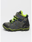 Primigi Ghete cu segmente de piele intoarsa - Verde lime/Gri antracit