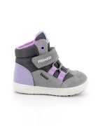 Primigi Ghete cu velcro si garnituri de piele intoarsa - Gri/Lila