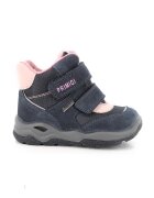 Primigi Ghete de piele intoarsa cu benzi velcro - Roz pal/Bleumarin