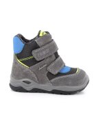 Primigi Ghete de piele intoarsa cu velcro - Gri/Negru stins