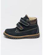 Primigi Ghete din piele nabuc cu velcro - Bleumarin