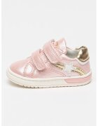 Primigi Pantofi sport de piele ecologica cu aspect metalizat - Roz deschis