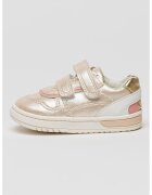 Primigi Pantofi sport din piele ecologica cu aspect metalizat - Alb/Roz pal