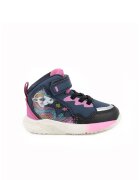 Primigi Pantofi sport high-top de piele ecologica - Roz/Bleumarin
