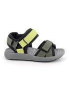 Primigi Sandale din material textil cu inchidere velcro - Negru/Verde fistic/Verde sparanghel