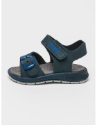 Primigi Sandale din piele cu logo - Bleumarin