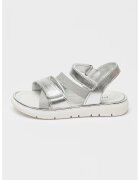 Primigi Sandale din piele cu velcro - Argintiu