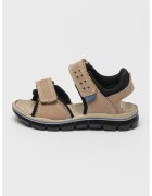 Primigi Sandale din piele cu velcro - Maro nisip