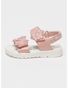 Primigi Sandale din piele cu velcro - Roz deschis