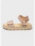 Primigi Sandale din piele cu velcro - Roz pal