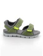 Primigi Sandale din piele intoarsa cu talpa plata - Verde feriga/Verde fistic