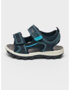Primigi Sandale din piele intoarsa cu velcro - Albastru ultramarin
