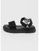 Primigi Sandale din piele intoarsa cu velcro - Negru stins