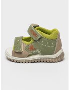 Primigi Sandale din piele intoarsa ecologica cu velcro - Gri/Verde pal