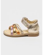 Primigi Sandale flatform cu velcro - Auriu/Portocaliu/Roz