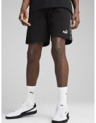 Puma Bermude cu logo - Alb/Negru
