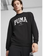 Puma Bluza de trening cu decolteu la baza gatului si imprimeu logo - Alb/Negru