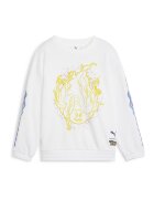 Puma Bluza de trening cu imprimeu si maneci cazute - Alb optic