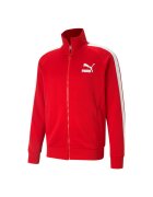 Puma Bluza sport cu fermoar si maneci raglan Iconic T7 PT - Rosu/Alb