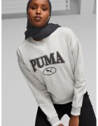 Puma Bluza sport cu imprimeu logo Squad - Negru/Gri deschis melange
