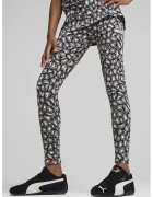 Puma Colanti cu animal print Essentials - Alb/Negru/Gri inchis
