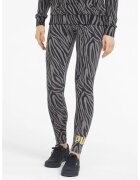Puma Colanti cu animal print Essentials - Negru/Gri carbune