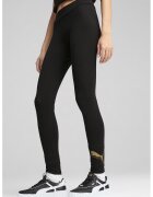 Puma Colanti din amestec de bumbac cu detaliu logo - Auriu/Negru