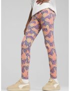 Puma Colanti din amestec de bumbac cu model butterfly - Albastru inchis/Roz somon