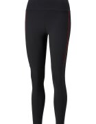 Puma Colanti din amestec de bumbac cu segmente contrastante - Negru/Rosu vermillion