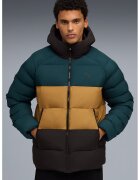 Puma Geaca matlasata cu gluga - Negru/Verde englez/Galben mustar