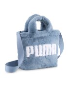 Puma Geanta crossbody cu blana sintetica - Albastru petrol