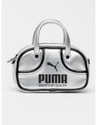 Puma Geanta crossbody cu imprimeu logo Metallic - Negru/Argintiu