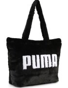 Puma Geanta shopper cu blana sintetica - Alb/Negru