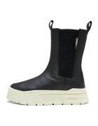 Puma Ghete Chelsea de piele textile Mayze Stack - Negru/Alb murdar