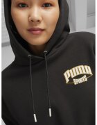 Puma Hanorac crop cu maneci cazute team For The Fanbase - Negru