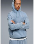 Puma Hanorac cu aspect decolorat si logo - Albastru pastel