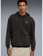 Puma Hanorac cu aspect decolorat si logo - Negru stins