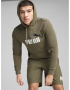Puma Hanorac cu buzunar kangaroo - Alb/Negru/Kaki