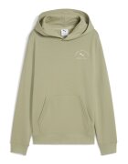 Puma Hanorac cu buzunar kangaroo - Kaki/Alb murdar
