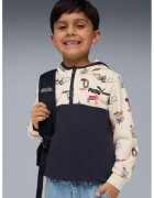 Puma Hanorac cu fermoar scurt si model - Crem/Bleumarin