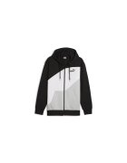 Puma Hanorac cu fermoar si gluga Power Colorblock Multicolor Bumbac - Negru/Gri