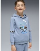 Puma Hanorac cu imprimeu Hot Wheels - Alb/Negru/Albastru azur