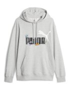 Puma Hanorac cu imprimeu logo si broderie - Gri deschis melange