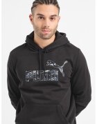 Puma Hanorac cu imprimeu logo si snur de ajustare - Negru stins