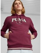 Puma Hanorac cu imprimeu logo Squad - Alb fildes/Rosu inchis